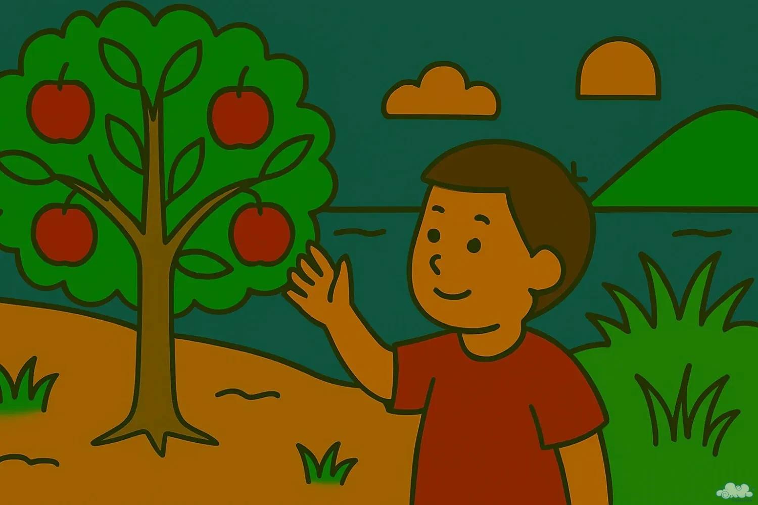 Hình ảnh minh họa truyện Cậu bé và cây táo – Câu chuyện cổ tích thế giới cảm động về sự hy sinh và tình yêu thương vô bờ bến