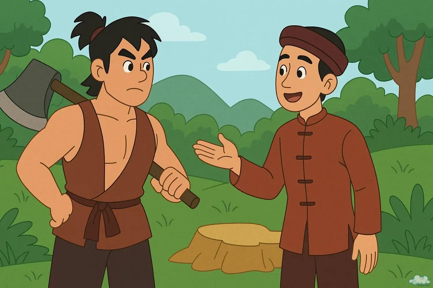 Hình minh họa Thạch Sanh và Lý Thông – truyện cổ tích Việt Nam về lòng dũng cảm và công lý